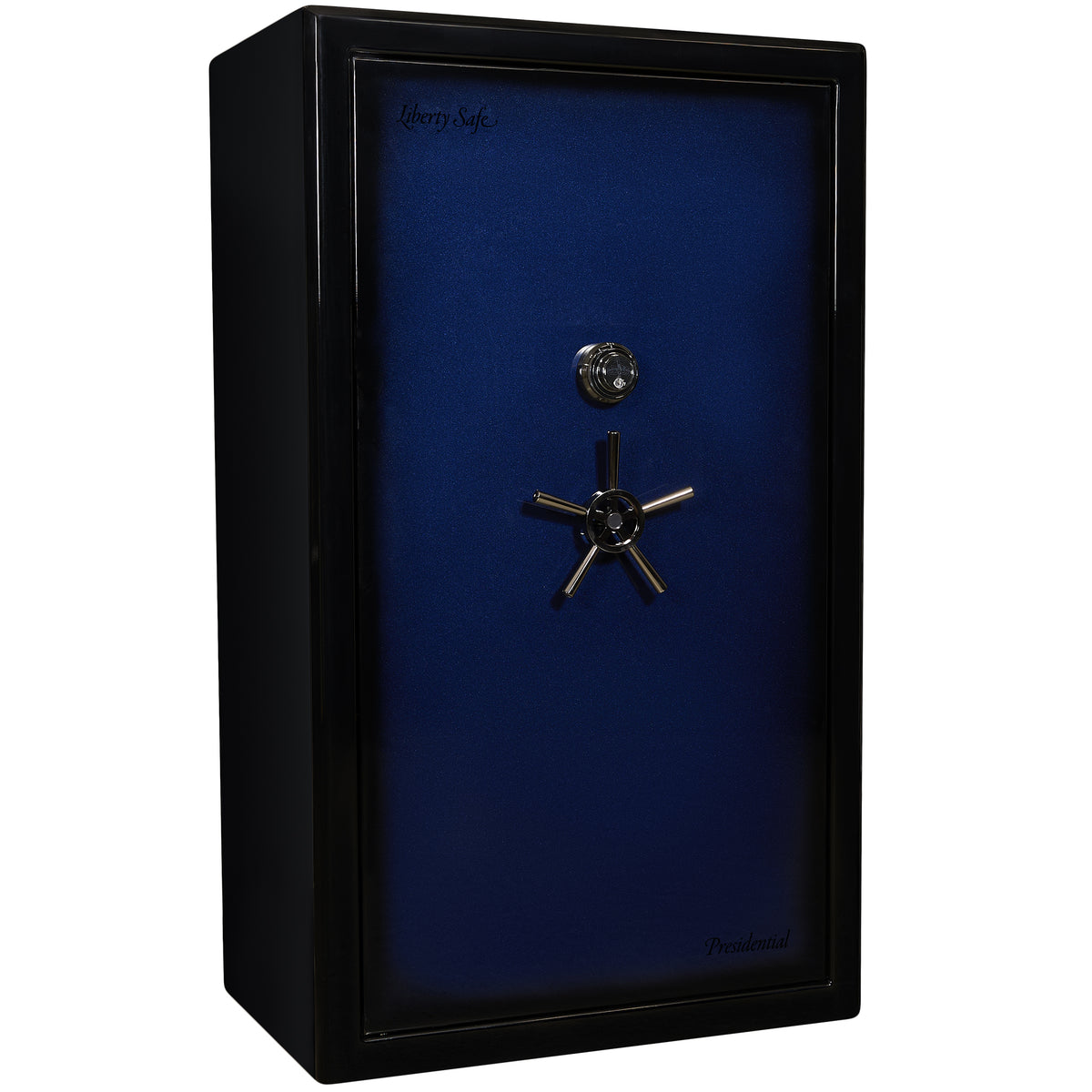 Presidential Series | Level 10 Security | 2.5 Hours Fire Protection | 50 | Dimensions: 72”(H) x 42”(W) x 27.75"(D*) | Blue Gloss | Mechanical Lock - Closed