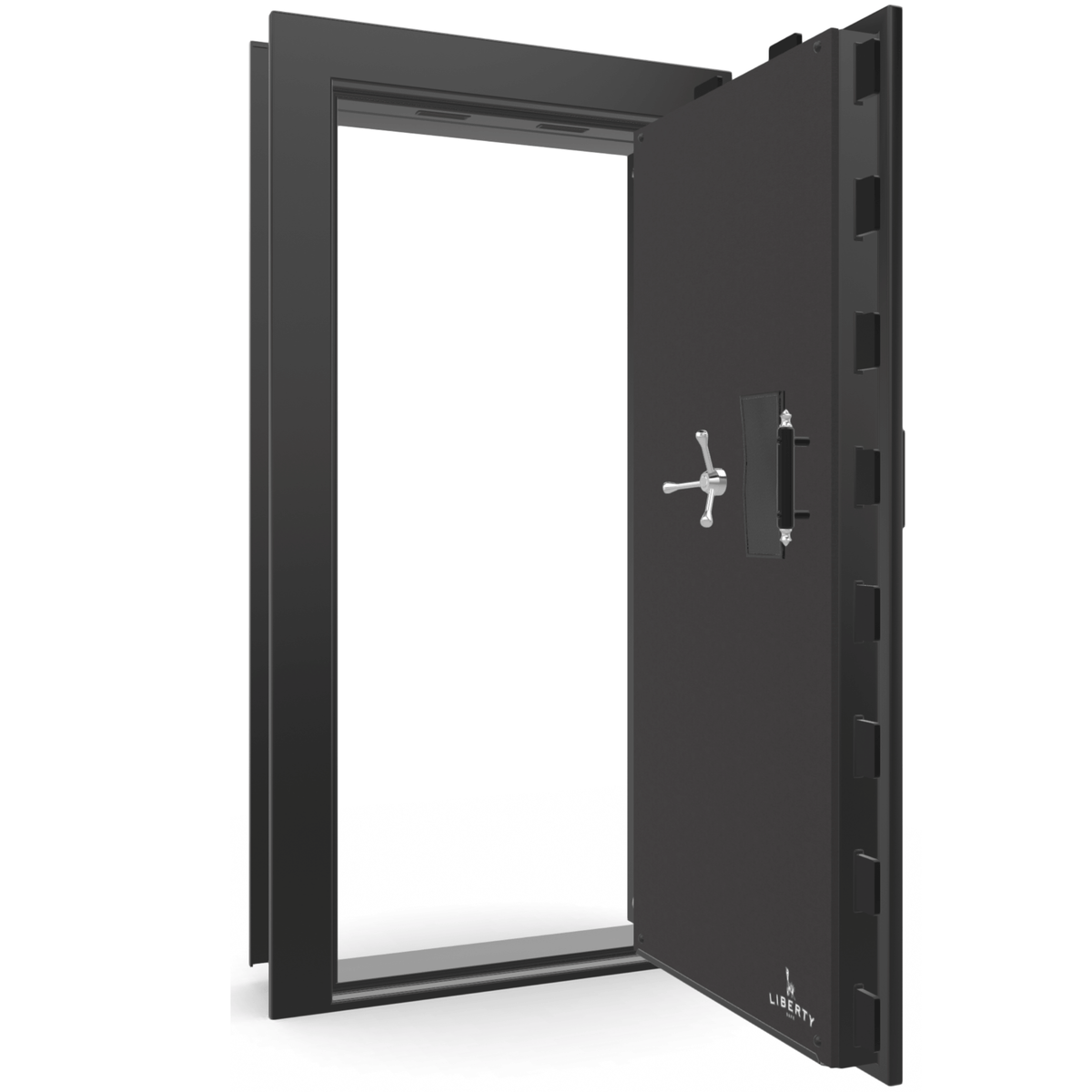 Vault Door Series | Out-Swing | Right  Hinge | Black Gloss | Electronic Lock - open