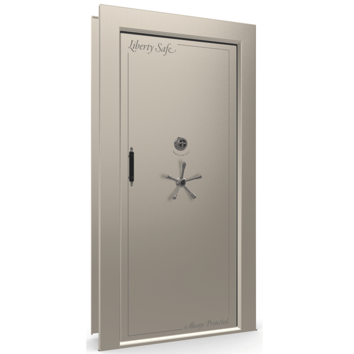 Vault Door Series | In-Swing | Right Hinge | Champagne Gloss | Mechanical Lock - closed